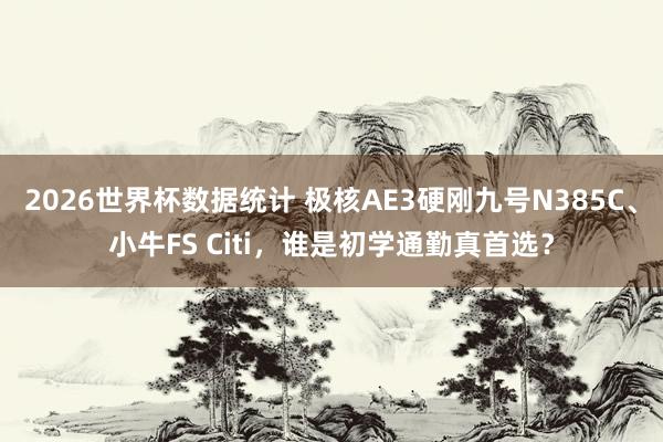 2026世界杯数据统计 极核AE3硬刚九号N385C、小牛FS Citi，谁是初学通勤真首选？