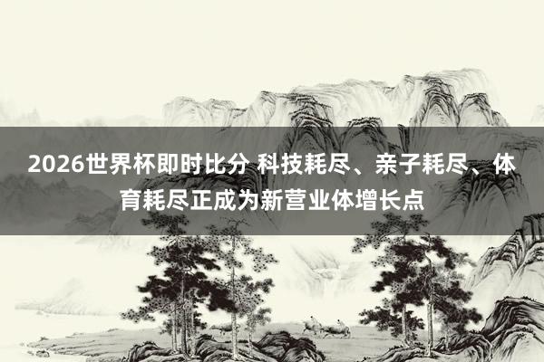 2026世界杯即时比分 科技耗尽、亲子耗尽、体育耗尽正成为新营业体增长点