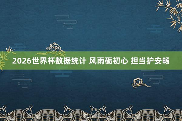 2026世界杯数据统计 风雨砺初心 担当护安畅