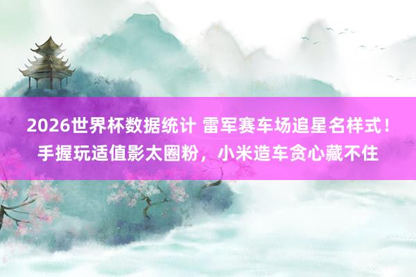 2026世界杯数据统计 雷军赛车场追星名样式！手握玩适值影太圈粉，小米造车贪心藏不住