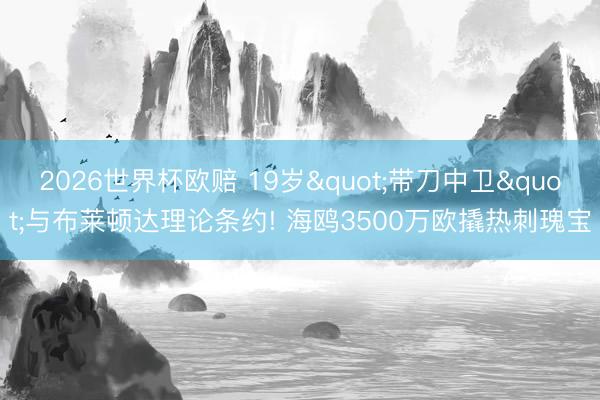 2026世界杯欧赔 19岁"带刀中卫"与布莱顿达理论条约! 海鸥3500万欧撬热刺瑰宝